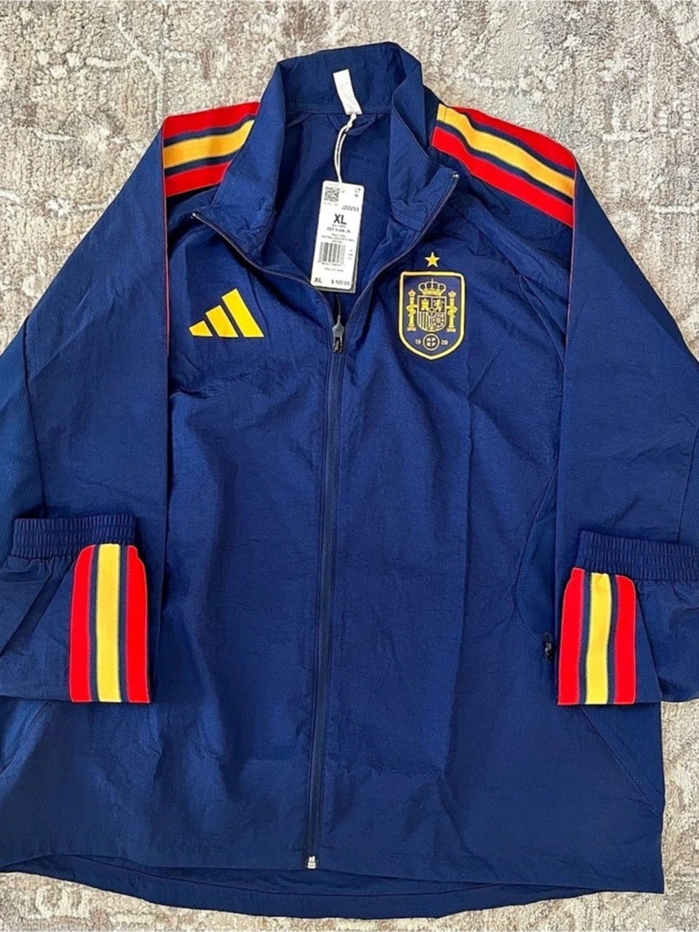 adidas Spain Home Anthem Jacket Men's Jacket Blue & Red XL